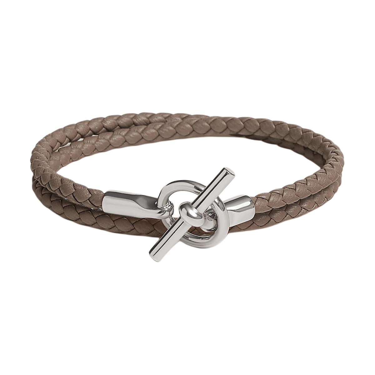 Hermes Hermes Calfskin Bracelets Women's Elephant Gray