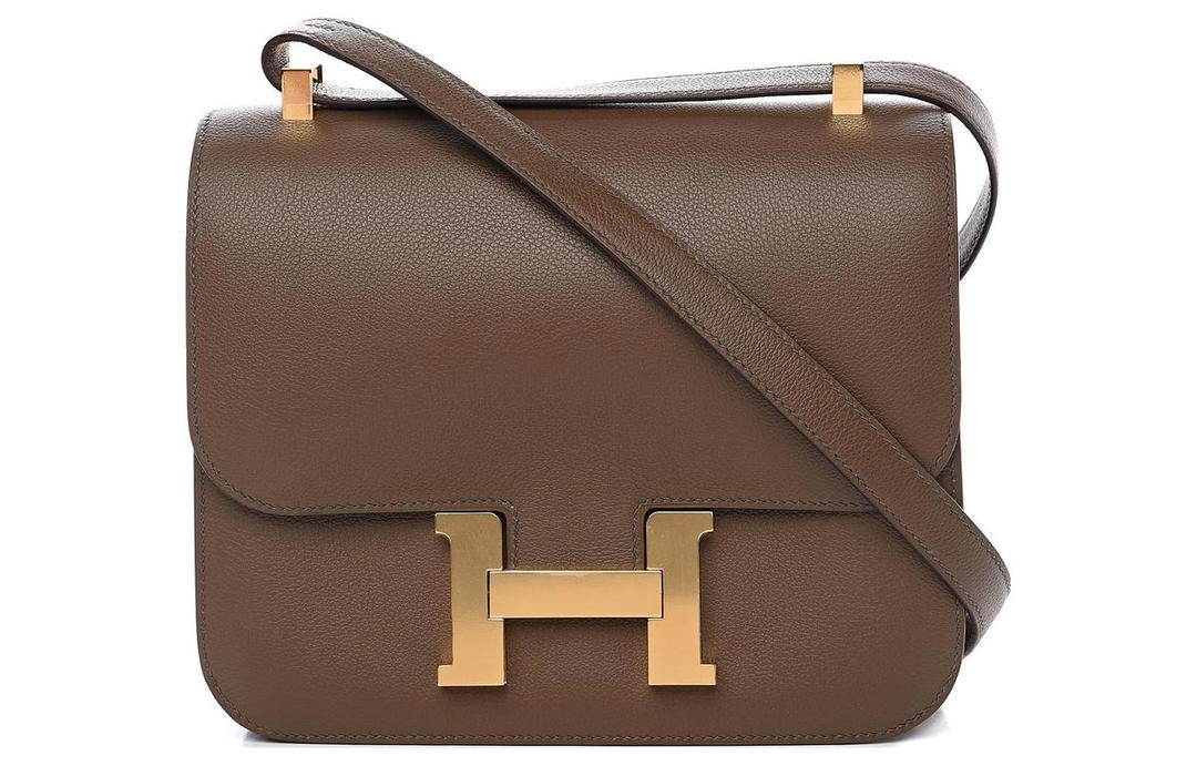 Hermes Hermes Constance Evercolor Calfskin Shoulder Bag Crossbody Bag Women's Brown Green