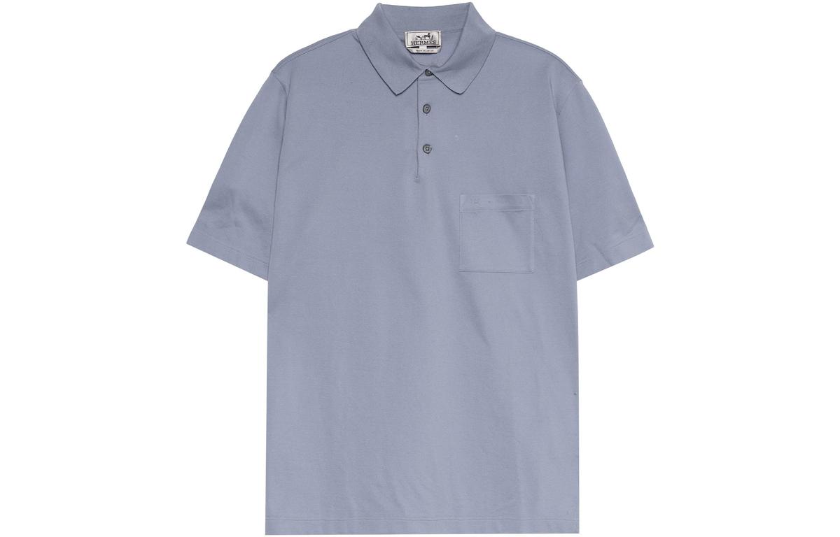 Hermes Hermes Polo Shirt Men's Sky Blue