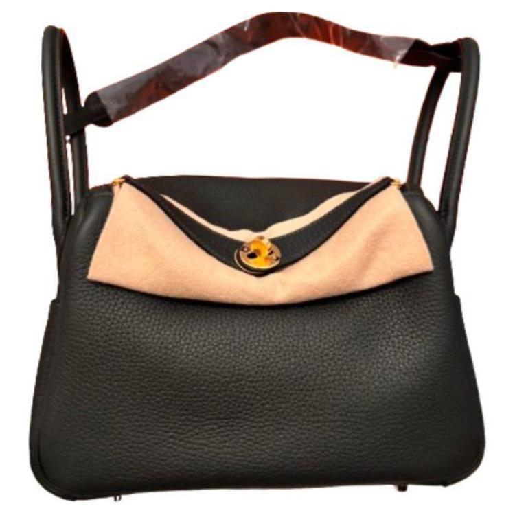Hermes Hermes Lindy Clemence Bullock Leather Handbag Shoulder Bag Women's 67 Vert Fonce Dark Green