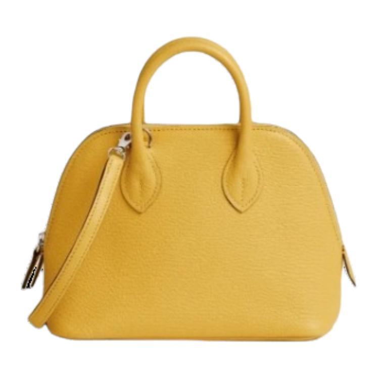 Hermes Hermes Bolide Mysore Goat Skin Bowling Bag Handbag Shoulder Bag Crossbody Bag Mini Women's B4 Sun Sunshine Gold
