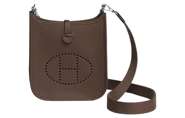 Hermes Hermes Evelyne Taurillon Maurice Cow Leather With Canvas Shoulder Strap Crossbody Bag, Shoulder Bag Women's