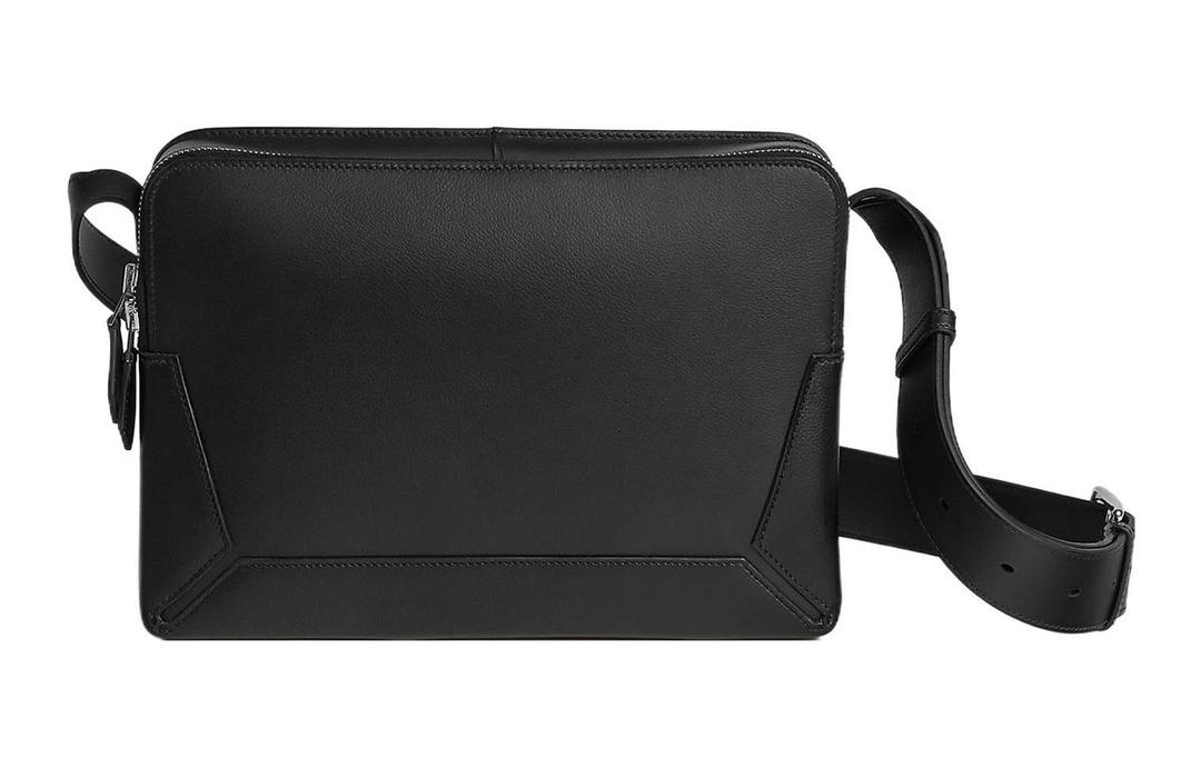 Hermes Hermes Flash Messenger Evergrain Calfskin Courier Bag Shoulder Bag Crossbody Bag Women's 89 Noir Black