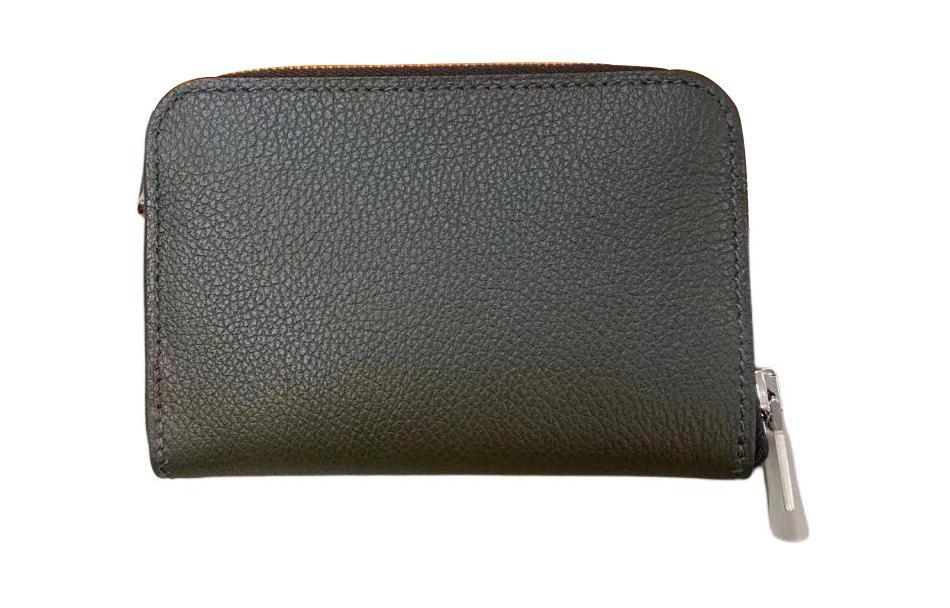 Hermes Hermes Cow Leather Card Holder Women's G8 Vert Maquis Forest Green