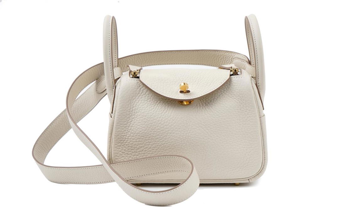 Hermes Hermes Lindy Taurillon Clemence Leather Handbag Shoulder Bag Crossbody Bag Mini Women's 10 Craie Milkshake White