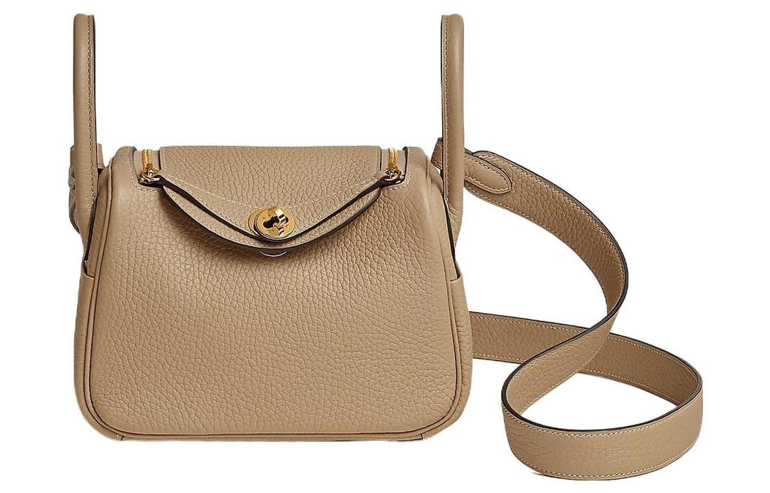 Hermes Hermes Lindy Taurillon Clemence Cow Leather Handbag, Shoulder Bag, Crossbody Bag Mini Women's S2 Trench Coat Beige