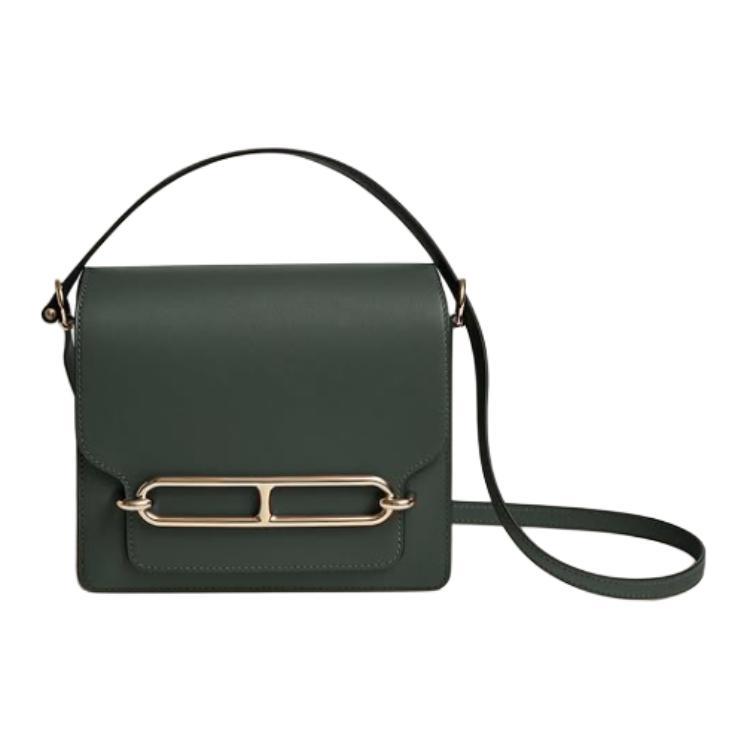 Hermes Hermes Roulis Swift Calfskin Pig Nose Bag Crossbody Bag Mini Women's 67 Vert Fonce Dark Green