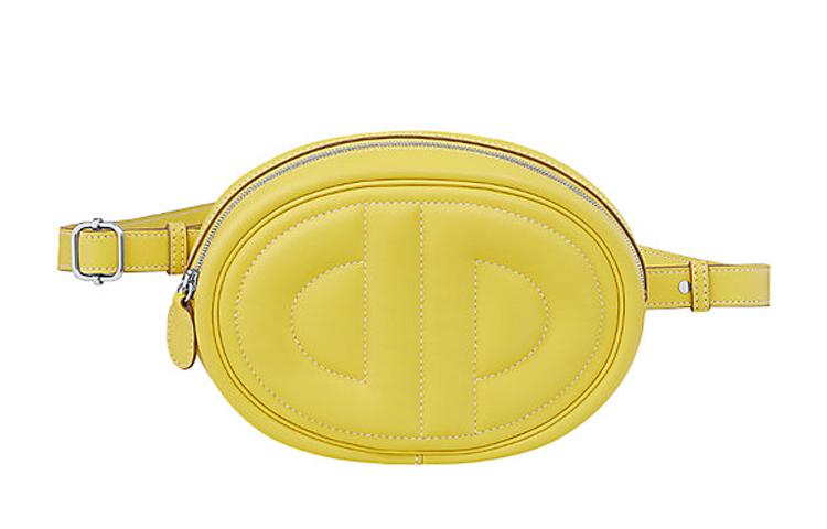 Hermes Hermes In The Loop Cow Leather Pig Nose Fanny Pack Regular Women's Yellow