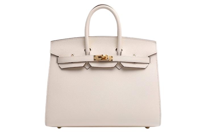 Hermes Hermes Cow Leather Birkin Bag Handbags Women's Cream White