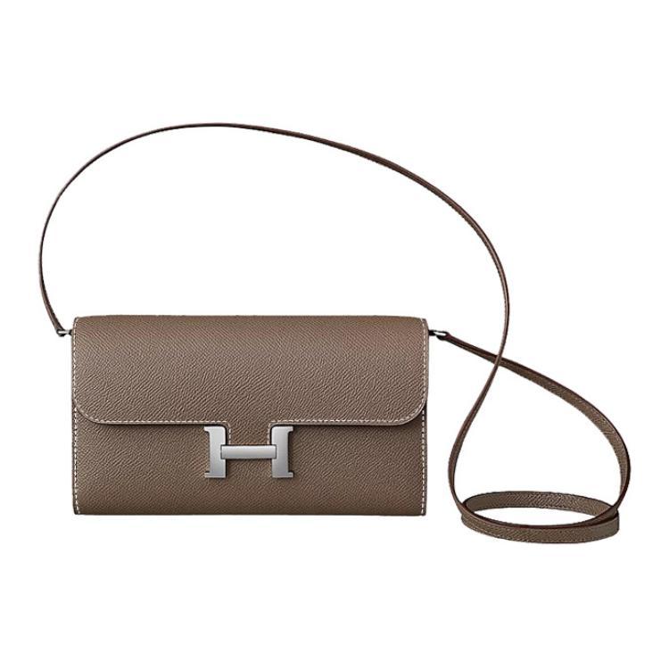 Hermes Hermes Constance To Go Epsom Calfskin Wallets Handheld Shoulder Bag Crossbody Bag Women's 18Etoupe Elephant Gray