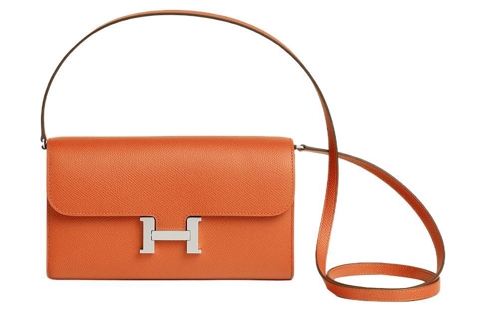 Hermes Hermes Constance To Go Epsom Calfskin Wallets Handheld Shoulder Bag Crossbody Bag Regular Women's 93 Orange Orange