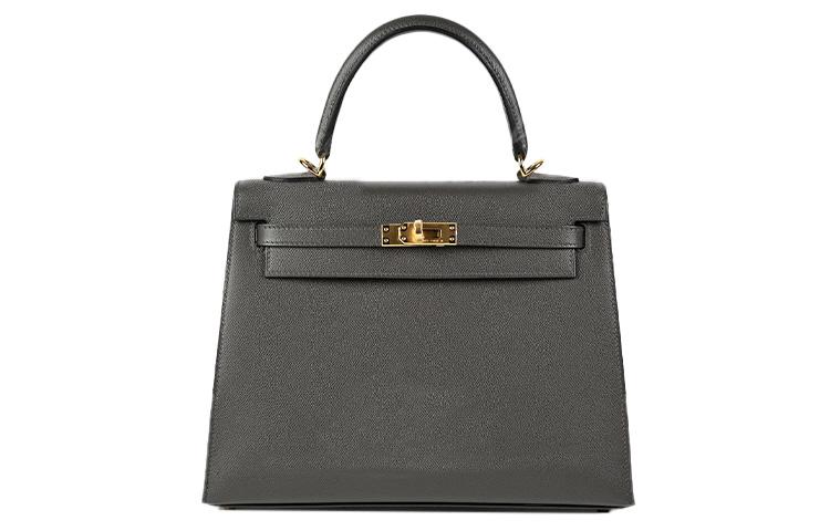 Hermes Hermes Kelly Madame Leather Kelly Bag Handbags Regular Women's 88 Graphite Graphite Gray