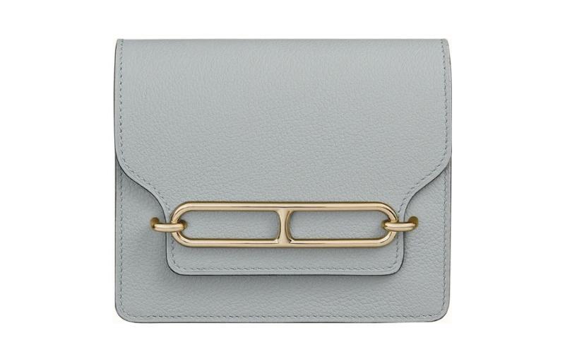 Hermes Hermes Roulis Evercolor Calfskin Wallet Women's Bleu Glacier Glacier Blue