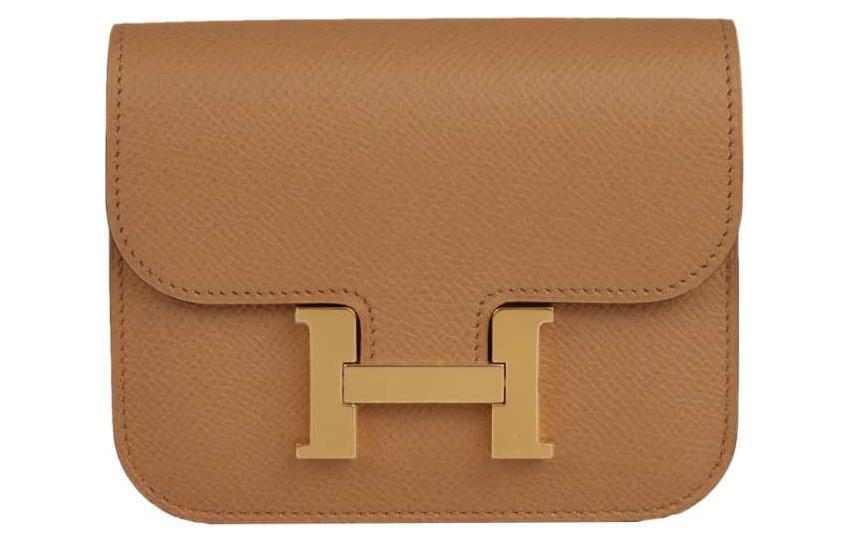 Hermes Hermes Constance Slim Epsom Leather Clutch Wallet Fanny Pack Women's 2S Sesame Color