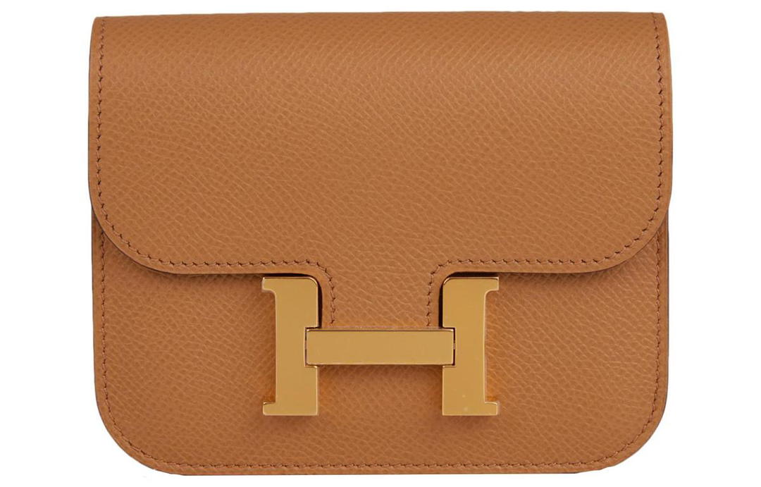 Hermes Hermes Constance Slim Epsom Calfskin Clutch Wallet Fanny Pack Regular Women's 4B Biscuit Cookie