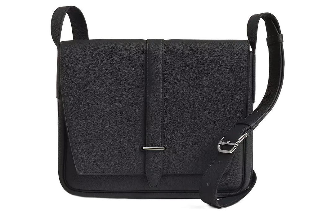 Hermes Hermes Steve Light Junior Togo Calfskin Messenger Bag Shoulder Bag Crossbody Bag Regular Men's 8P Plomb Lead Gray