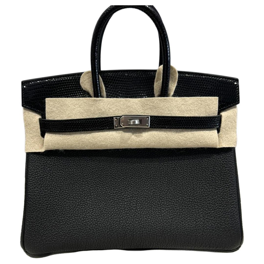 Hermes Hermes Birkin Touch Lizard Skin Handbag Regular Women's 89 Nior Black