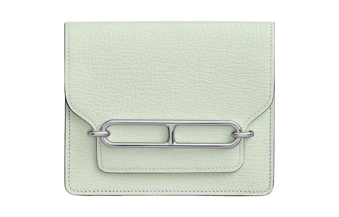 Hermes Hermes Roulis Mysore Goat Skin Pig Nose Fanny Pack Coin Purse Wallet Regular Women's 0S Vert Fizz Bubble Green
