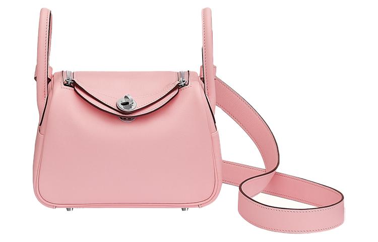 Hermes Hermes Lindy Swift Calfskin Handbag Shoulder Bag Crossbody Bag Mini Women's 3Q Rose Sakura Cherry Blossom Pink