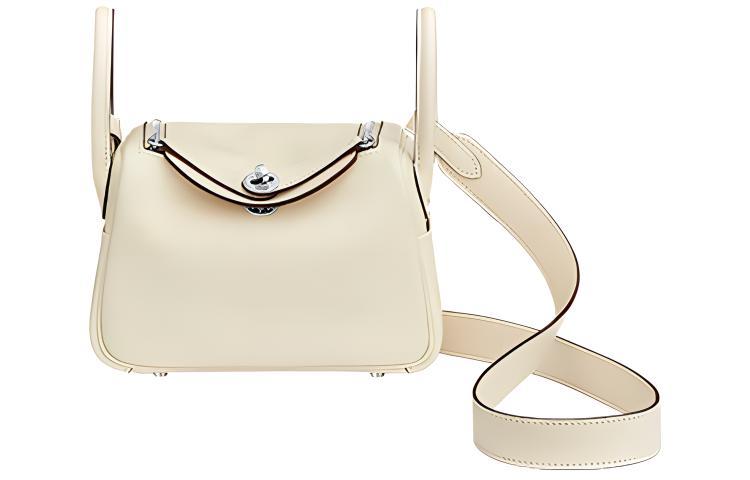 Hermes Hermes Lindy Swift Calfskin Handbags Shoulder Bag Crossbody Bag Mini Women's I2 Nata Cream White