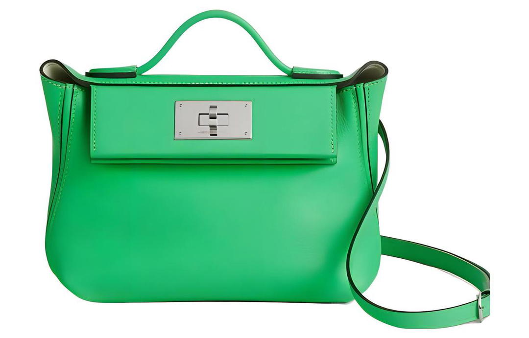 Hermes Hermes 24/24 Evercolor With Swift Calfskin Handbag Shoulder Bag Crossbody Bag Mini Women's Comic Green/Bubble Green