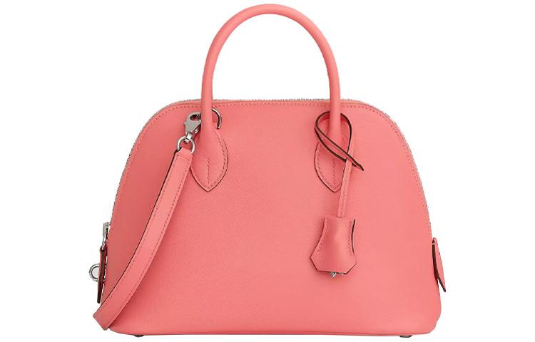Hermes Hermes Bolide Evercolor Calfskin Shoulder Bag Crossbody Bag Handbag Women's Summer Pink/Terracotta Red