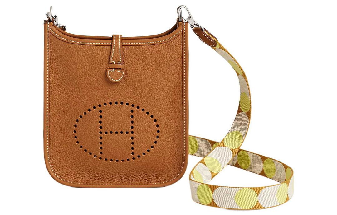 Hermes Hermes Evelyne Clemence Calfskin Shoulder Bag Crossbody Bag Mini Women's Gold Brown