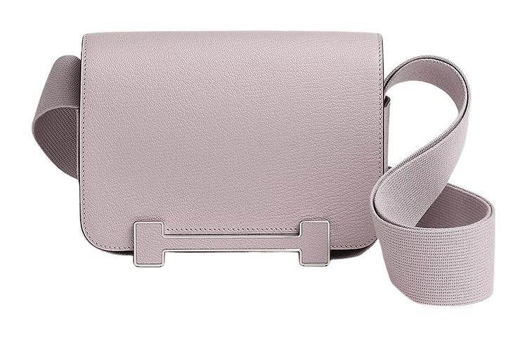 Hermes Hermes Geta Mysore Goat Skin Wooden Sandal Bag Shoulder Bag Crossbody Bag Women's Light Purple