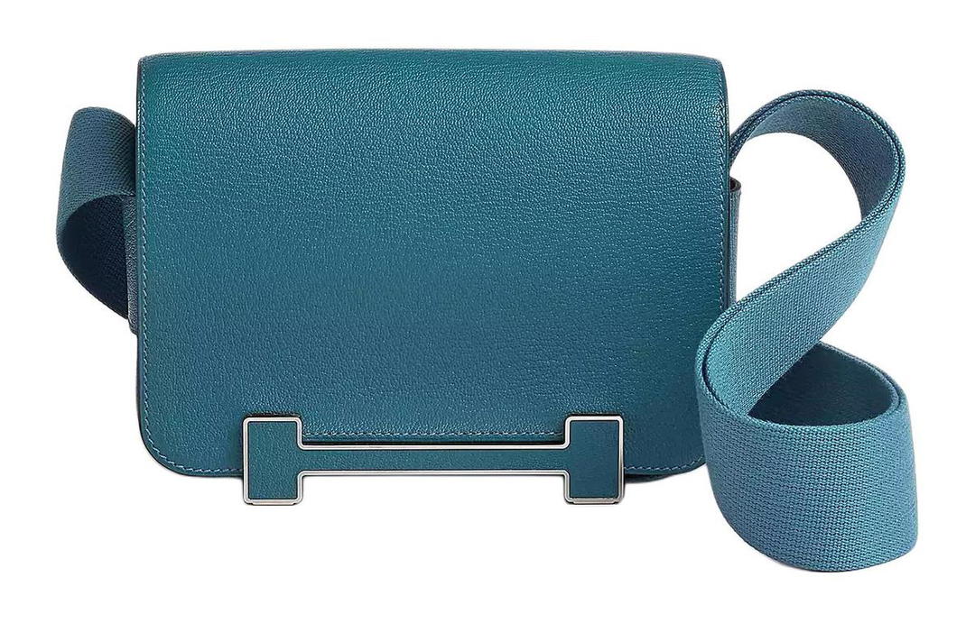 Hermes Hermes Geta Mysore Goat Skin Wooden Sandal Bag Crossbody Bag Shoulder Bag Women's D2 NEW BLEU JEAN Denim Blue
