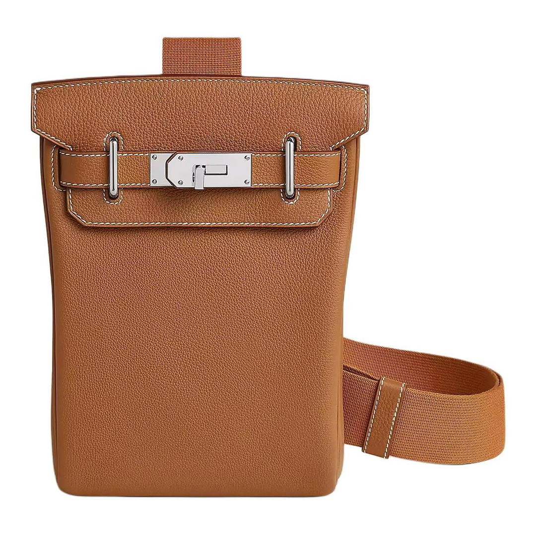 Hermes Hermes Hac A Dos Togo Calfskin Shoulder Bag Small Size Women's 37 Gold Brown