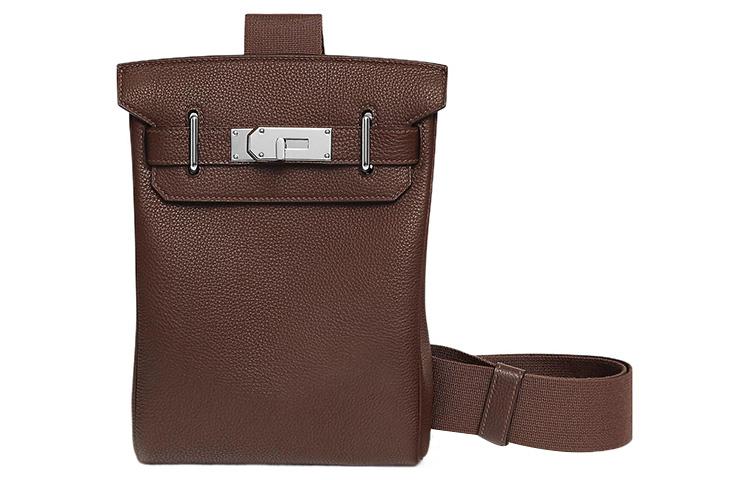 Hermes Hermes Hac A Dos Togo Calfskin Shoulder Bag Crossbody Bag Small Size Unisex 4H Cacao Cocoa