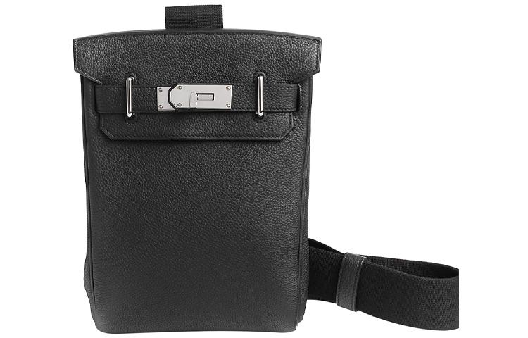 Hermes Hermes Hac A Dos Togo Calfskin Shoulder Bag Crossbody Bag Small Size Unisex Noir Black