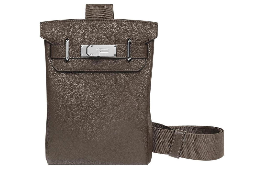 Hermes Hermes Hac A Dos Togo Calfskin Shoulder Bag Crossbody Bag Regular Unisex 8F Gris ÉTain Tin Gray