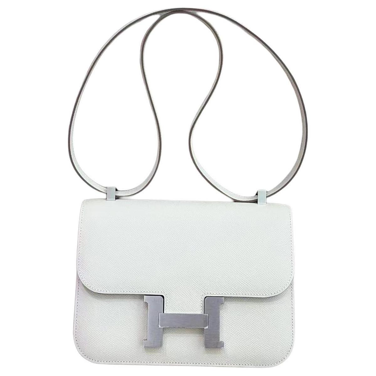Hermes Hermes Constance 24 Crossbody Bags Women's 10 Craie Milkshake White