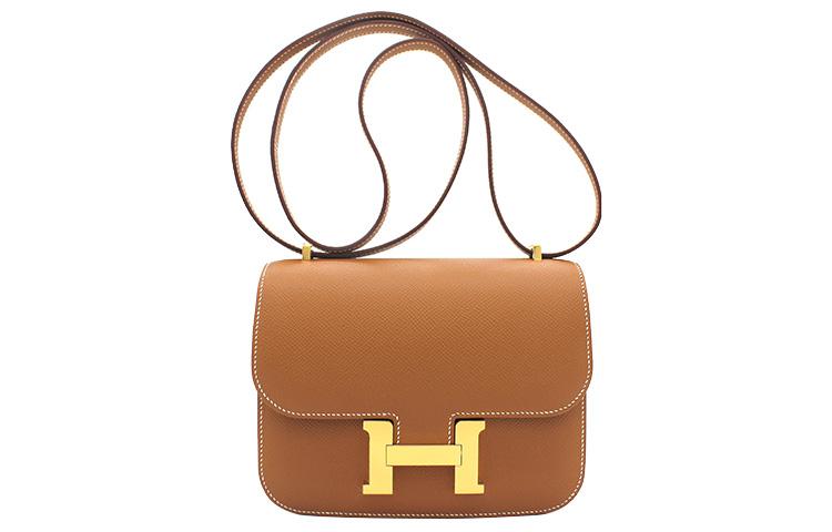 Hermes Hermes Constance Epsom Leather Shoulder Bag Crossbody Bag Mini Women's 37 Gold Gold