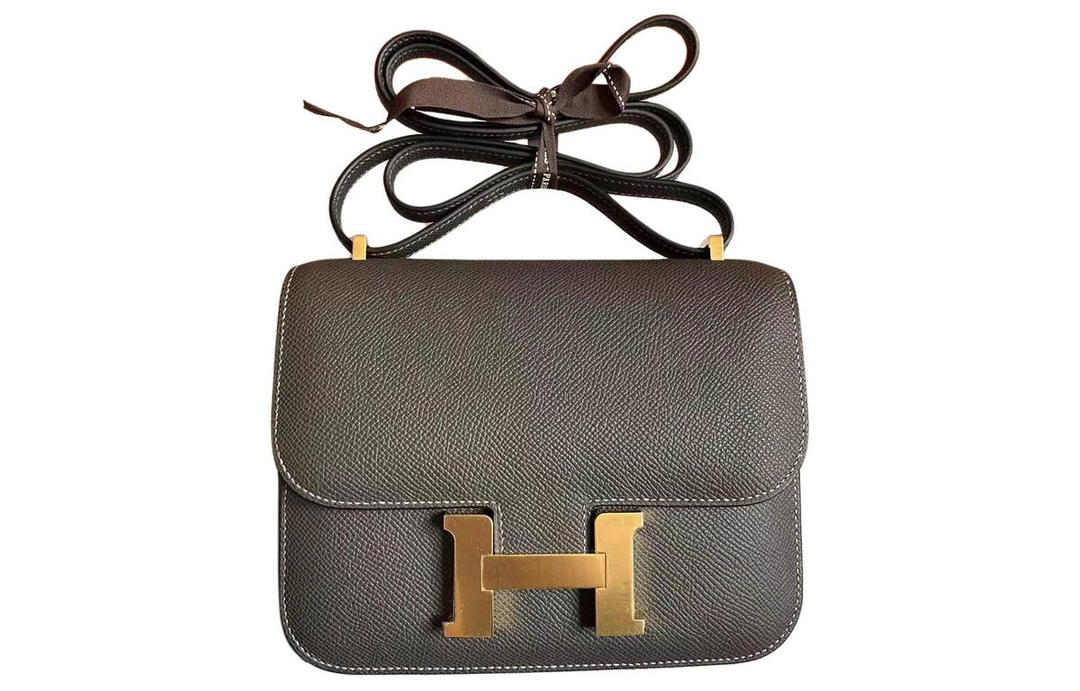 Hermes Hermes Constance Epsom Leather Shoulder Bag Crossbody Bag Mini Women's 88 Graphite Graphite Gray