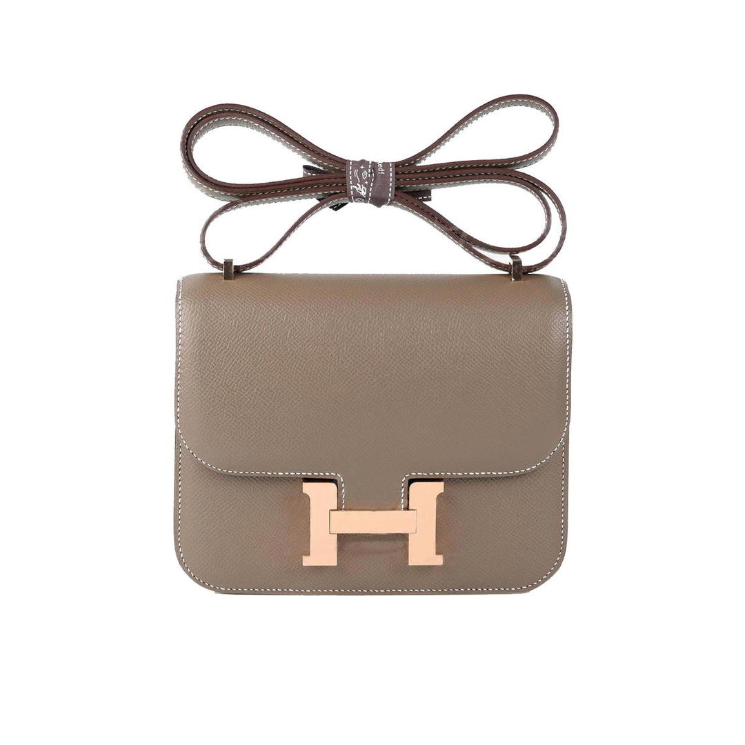Hermes Hermes Constance Epsom Leather Shoulder Bag Crossbody Bag Mini Women's 18 Etoupe Elephant Gray