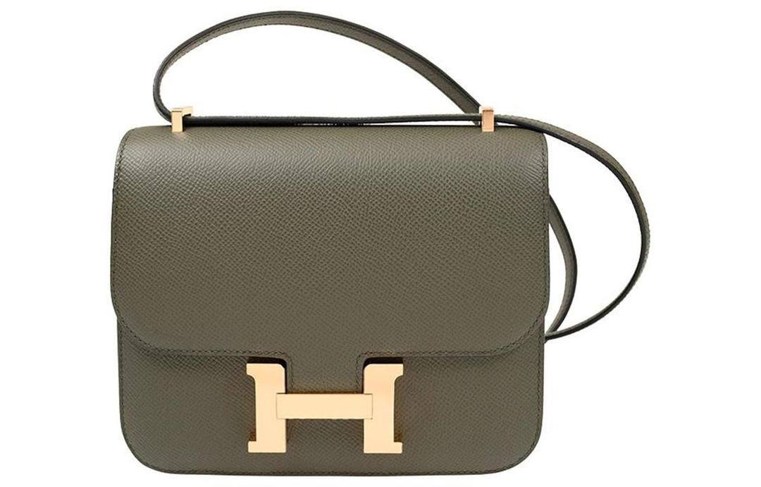 Hermes Hermes Constance Epsom Leather KangKang Shoulder Bag Crossbody Bag Regular Women's C6 Vert De Gris Gray Green