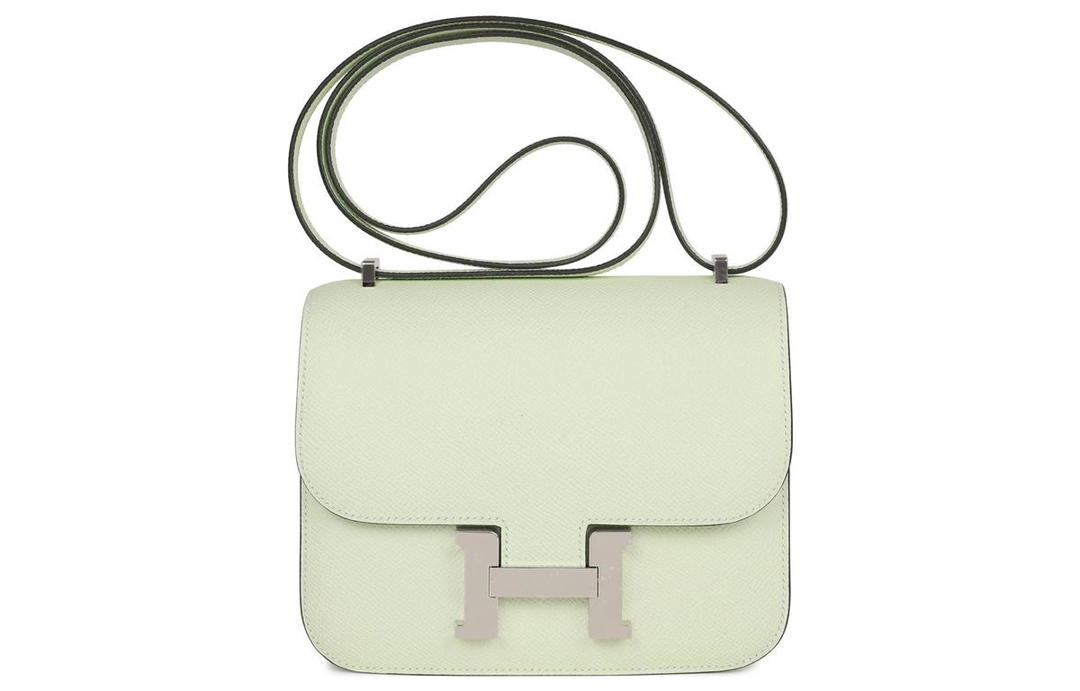 Hermes Hermes Constance Epsom Leather Shoulder Bag Crossbody Bag Mini Women's 0S Vert Fizz Bubble Green