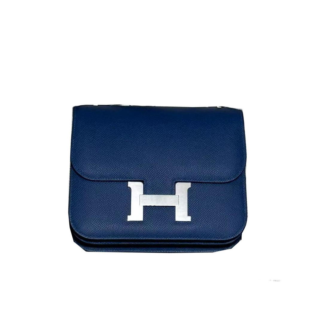 Hermes Hermes Constance Epsom Leather Crossbody Bag Shoulder Bag Women's Blue