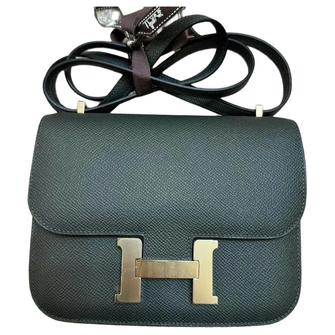 Hermes Hermes Evercolor Calfskin Crossbody Bag Mini Women's 67 Vert Fonce Dark Green