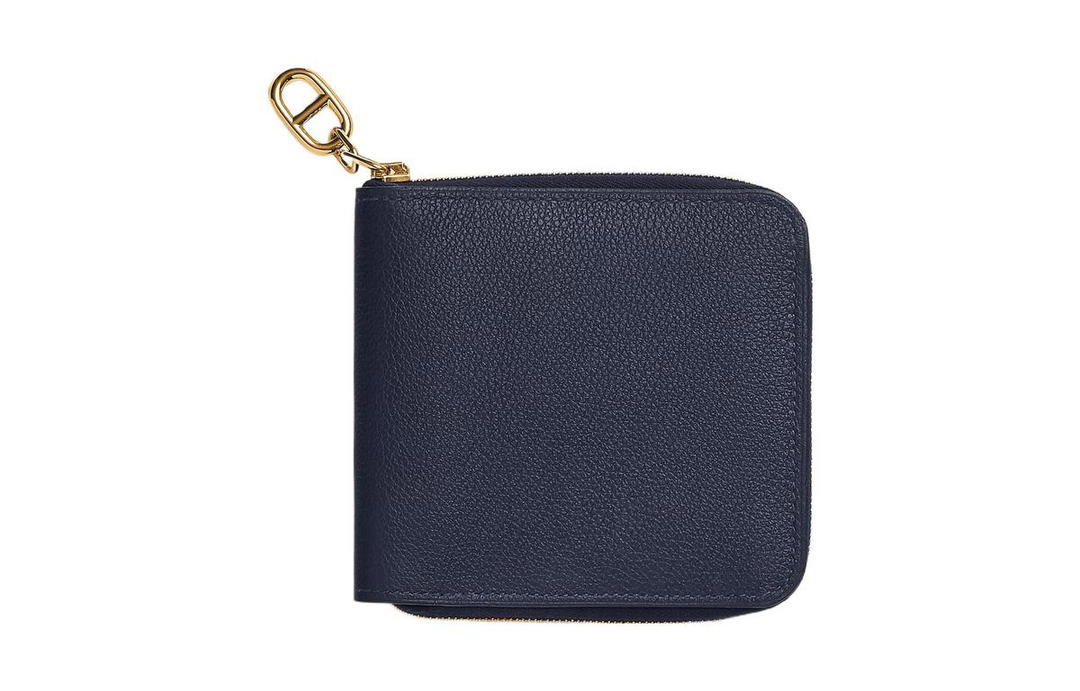 Hermes Hermes Evercolor Calfskin Wallet Men's 2ZBleu Nuit Midnight Blue