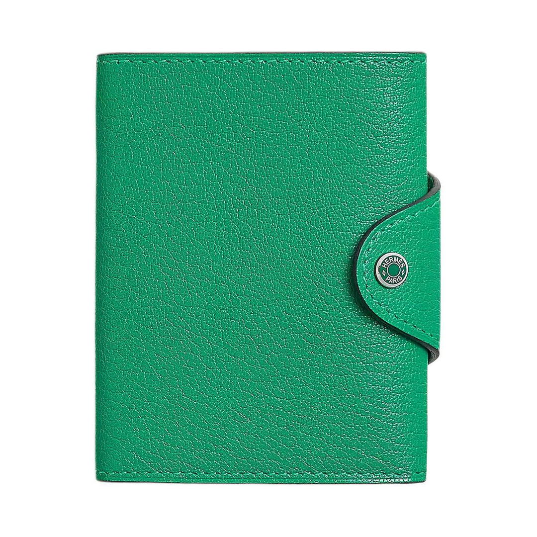 Hermes Hermes Iliade Chamkila Goat Skin Card Holder Unisex Mint