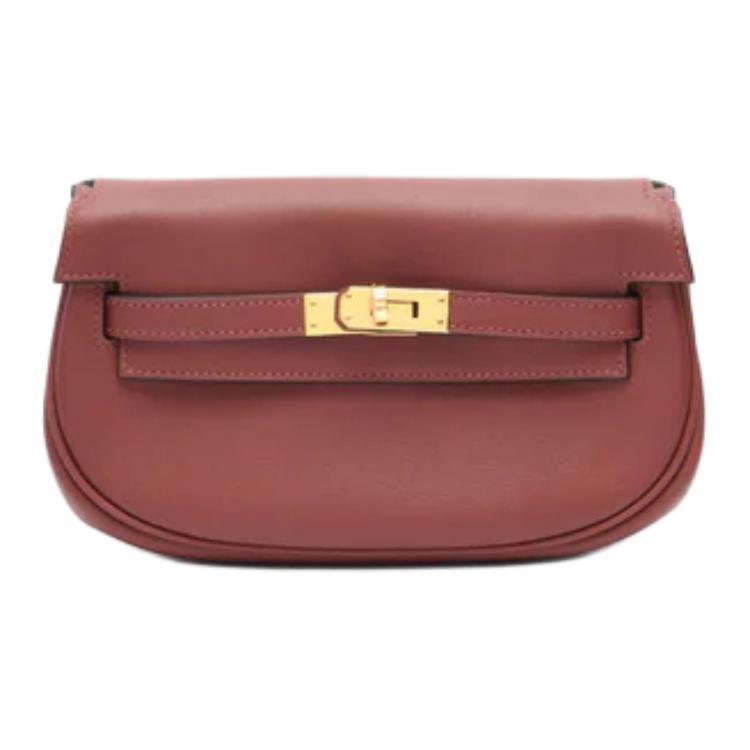 Hermes Hermes Kelly Swift Leather Kelly Bag Crossbody Bag Shoulder Bag Women's 55 Rouge Hermes Red