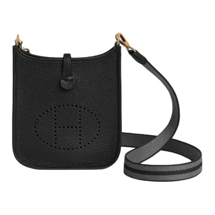 Hermes Hermes Evelyne Clemence Bullock Leather Ivorie Shoulder Bag Crossbody Bag Women's Black
