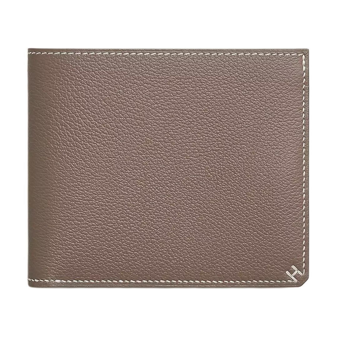 Hermes Hermes H Sellier Evercolor Calfskin Wallet Unisex 18 Etoupe Elephant Gray
