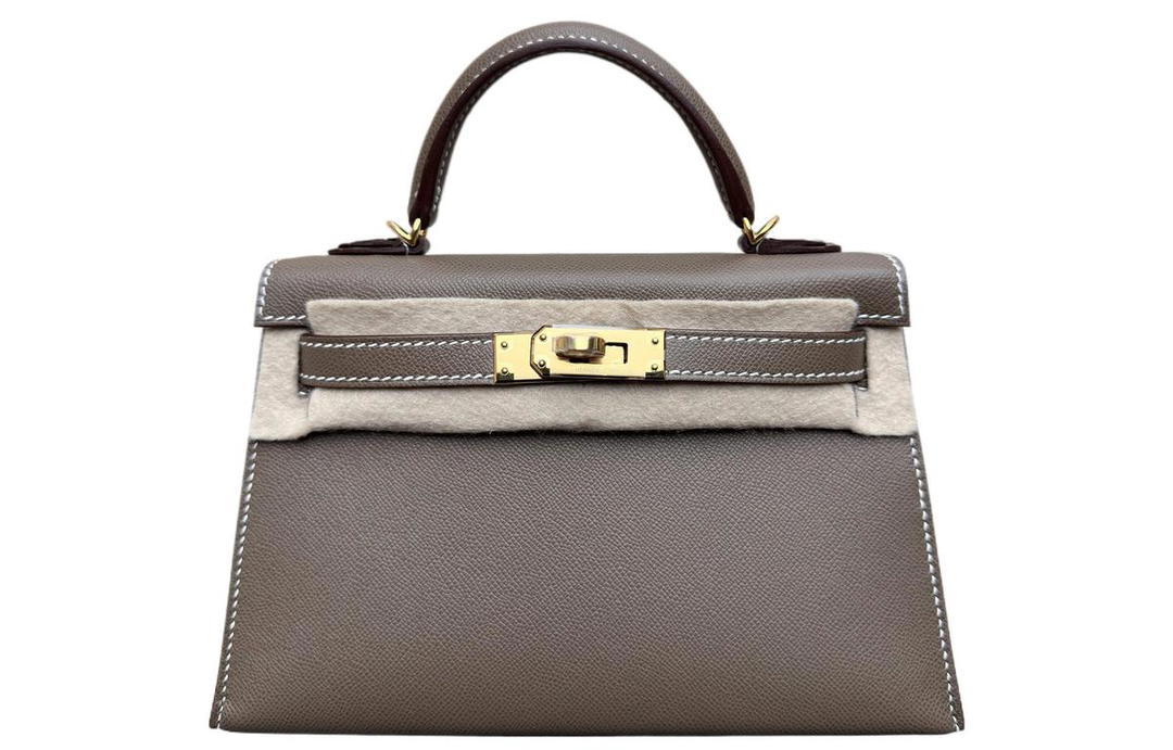 Hermes Hermes Mini Kelly Generation 1 Madame Leather Kelly Bag Handbags Women's 18 Etoupe Elephant Gray