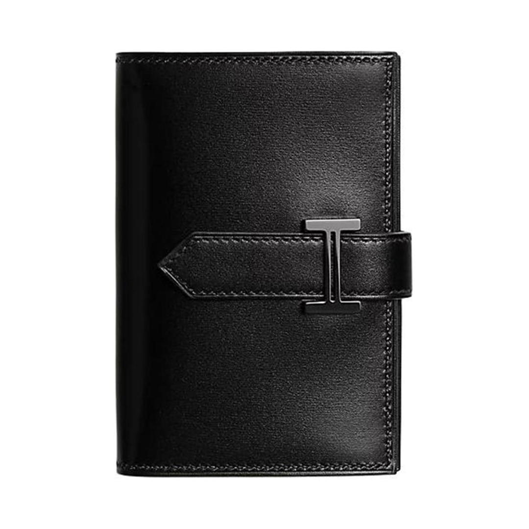 Hermes Hermes Box Calfskin Wallet Mini Women's 89 Noir Black