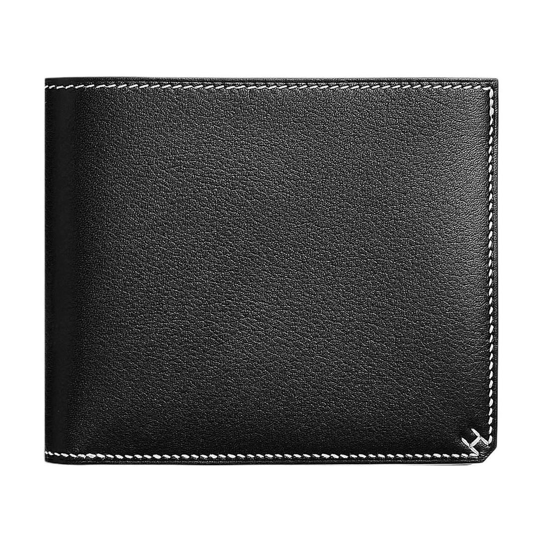 Hermes Hermes H Sellier Calfskin Wallet Unisex 89 Noir Black