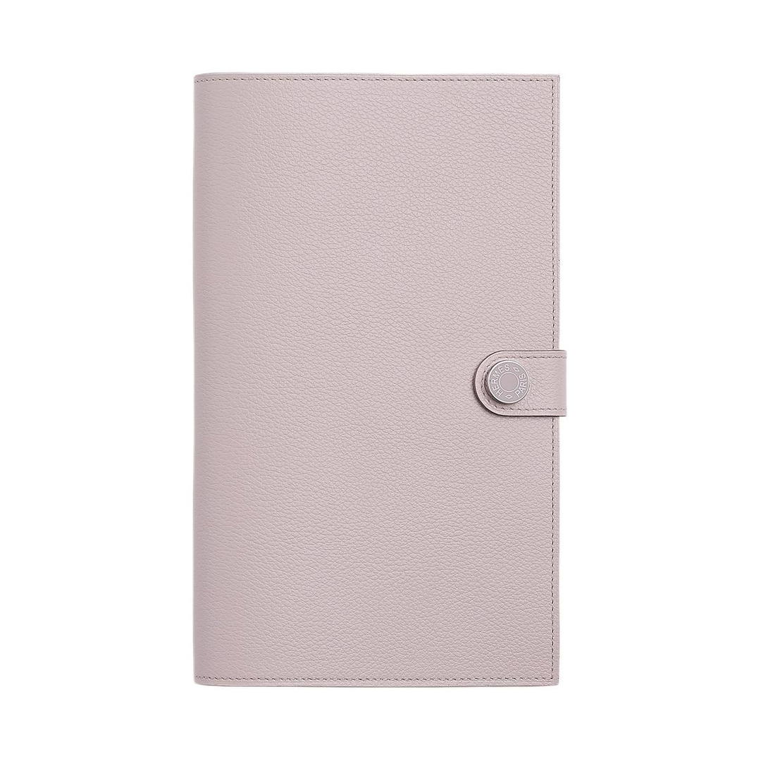 Hermes Hermes R.M.S Evercolor Leather Wallets Card Holders Women's Light Purple Red